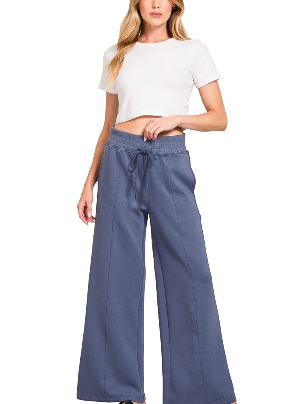 Zenana Scuba Collared Pullover & Center Seam Pants Set🛍️ - Picture 3 of 10